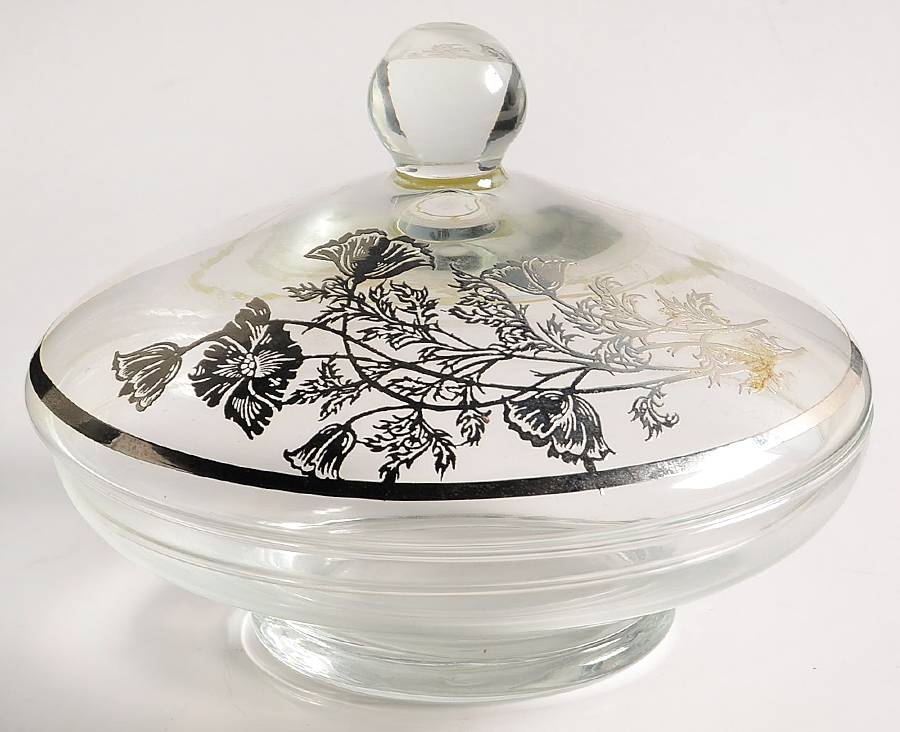 Flanders Clear Candy Box & Lid by Silver City-1
