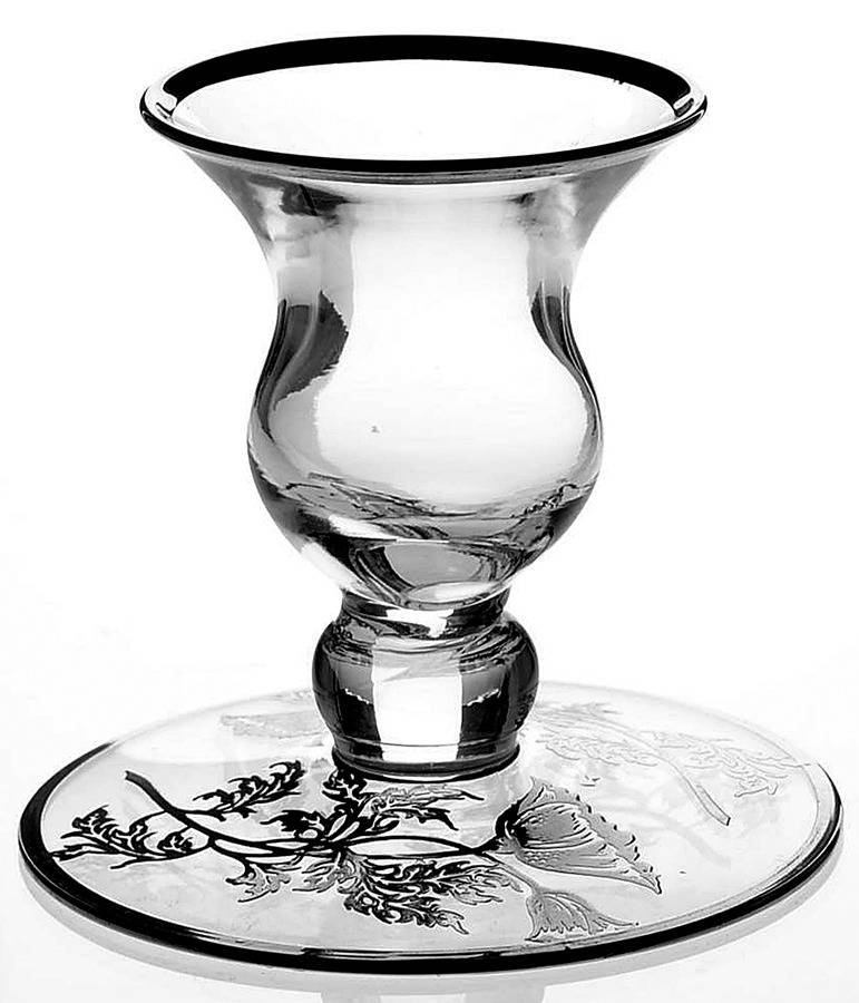 Flanders Clear 3" Single Light Candlestick by Silver City-1