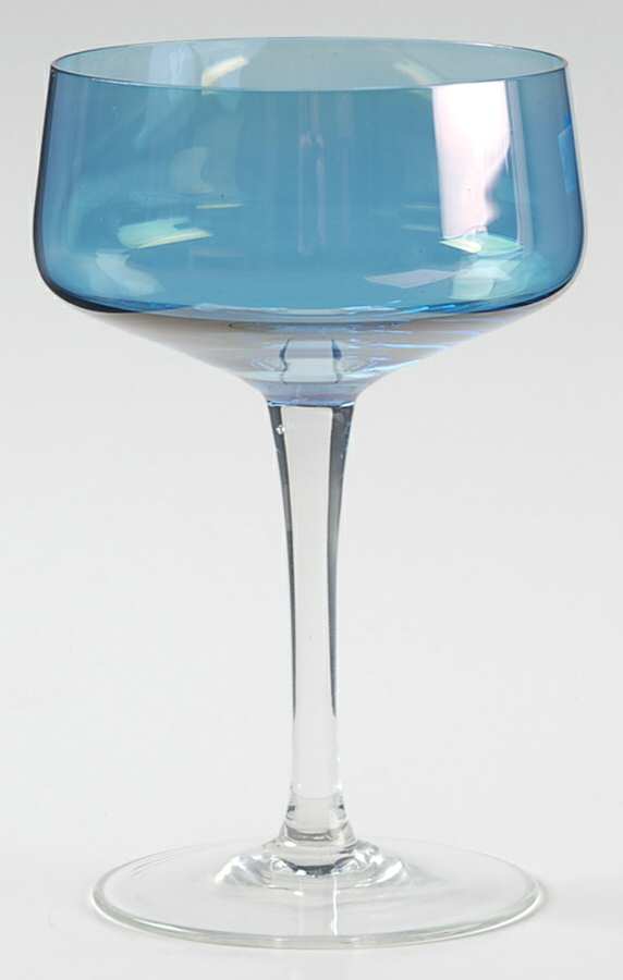 Classic Blue Champagne/Tall Sherbet by Society Crystal-1