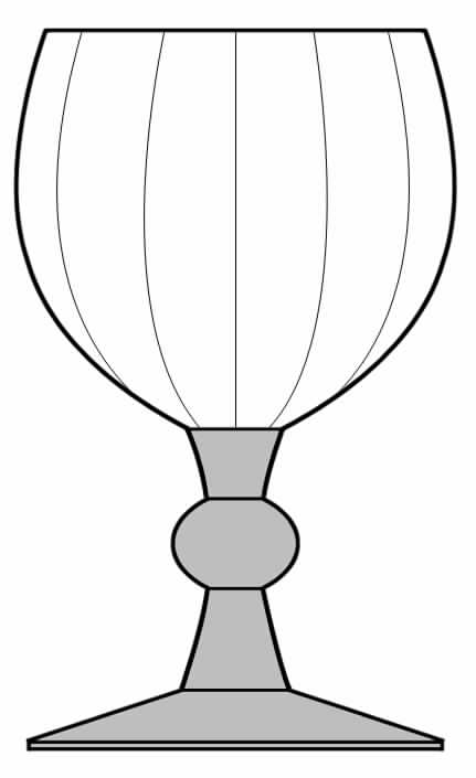 358-1 (Black Stem) Water Goblet by Seneca-1