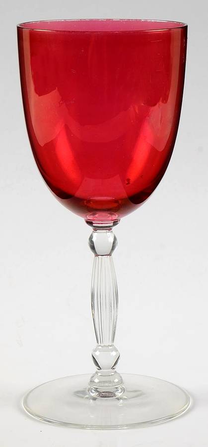 993-Cranberry Flash Water Goblet by Seneca-1
