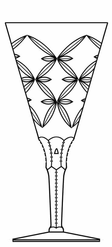Coronation (Stem 352, Cut 1254) Water Goblet by Seneca-1