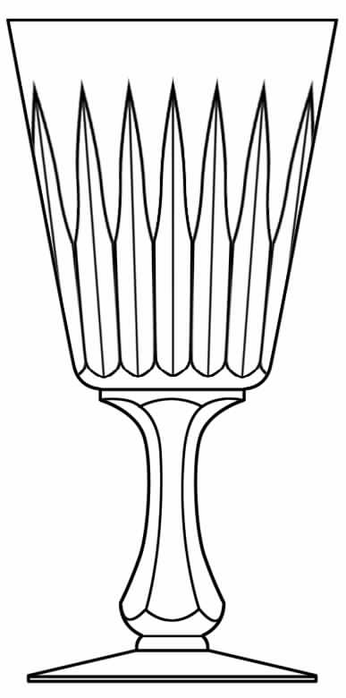 Cut Spikes Water Goblet by Seneca-1