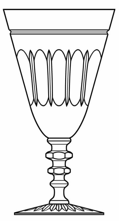 Cut 1111 Water Goblet by Seneca-1