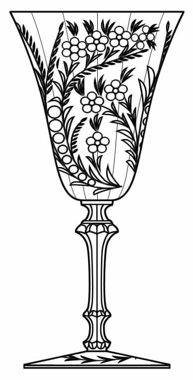 Cut 218 Water Goblet by Seneca-1