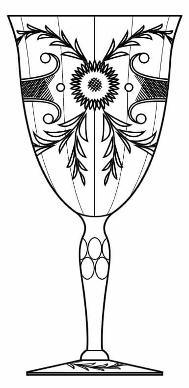 Cut 258 Water Goblet by Seneca-1