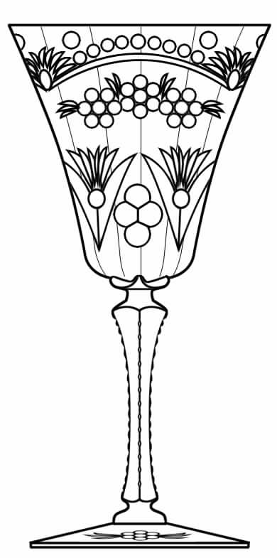 Cut 414 Water Goblet by Seneca-1