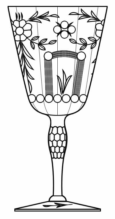 Cut 432 1-2 Water Goblet by Seneca-1