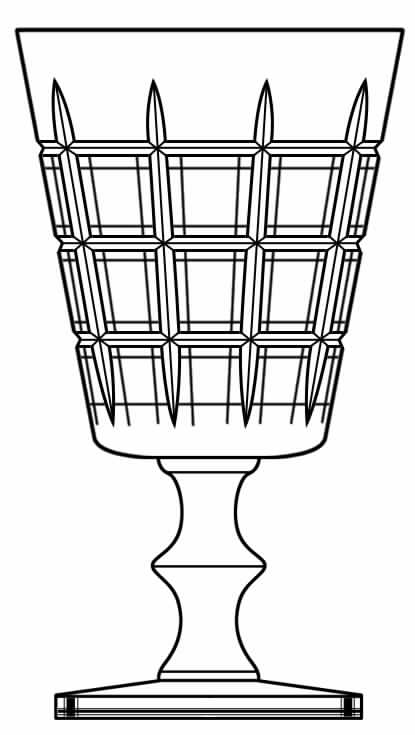 Cut 465 Water Goblet by Seneca-1
