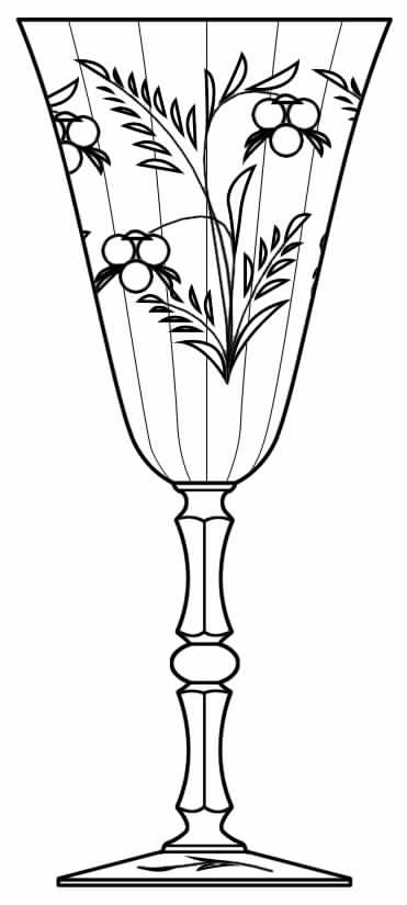Cut 627 1-2 Water Goblet by Seneca-1