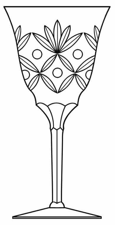 Cut 636 Water Goblet by Seneca-1