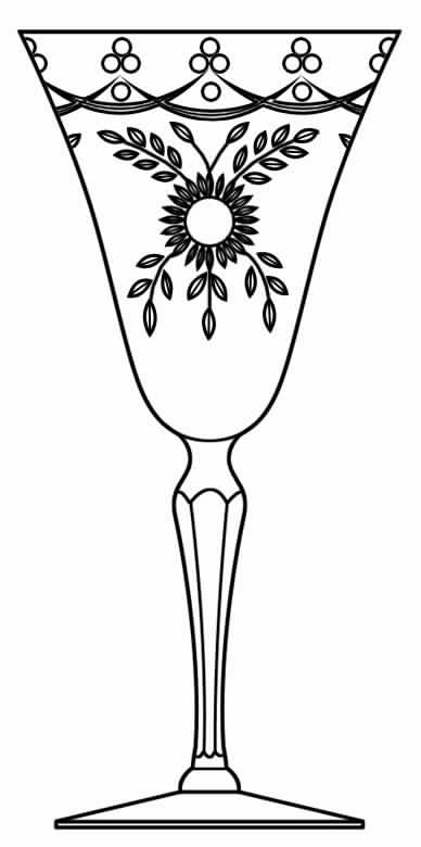 Cut 692 1-2 (Stem 190) Water Goblet by Seneca-1