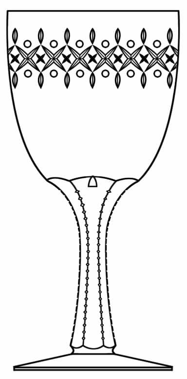 Cut 714 Water Goblet by Seneca-1