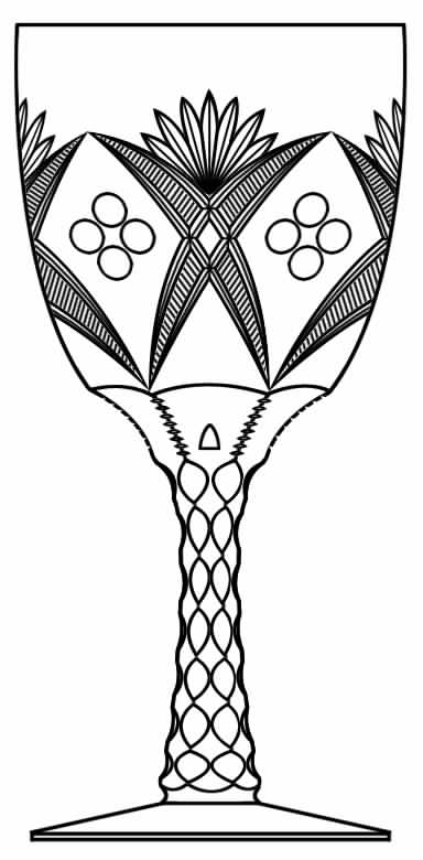 Cut 716 Water Goblet by Seneca-1