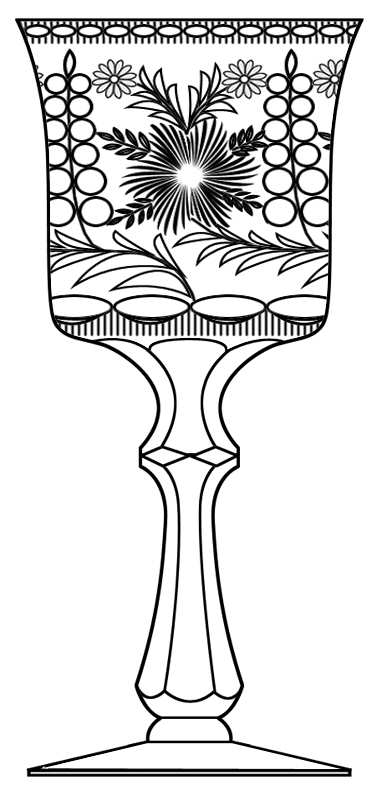 Cut 777 (Stem #1934) Water Goblet by Seneca-1