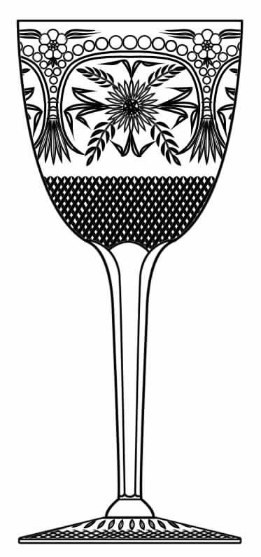 Cut 800 (Stem 1941) Water Goblet by Seneca-1
