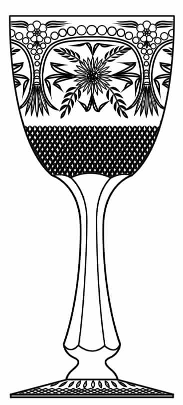 Cut 800 (Stem 1936) Water Goblet by Seneca-1