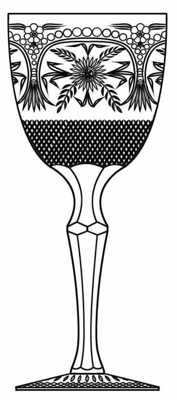 Cut 800 (Stem 4805) Water Goblet by Seneca-1