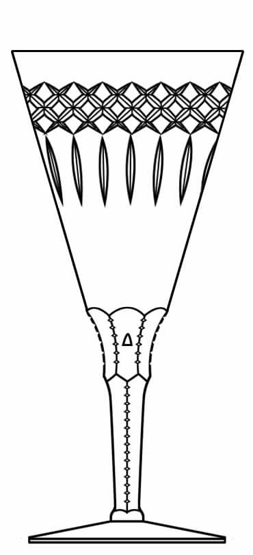 Cut #803 (Stem #352) Water Goblet by Seneca-1