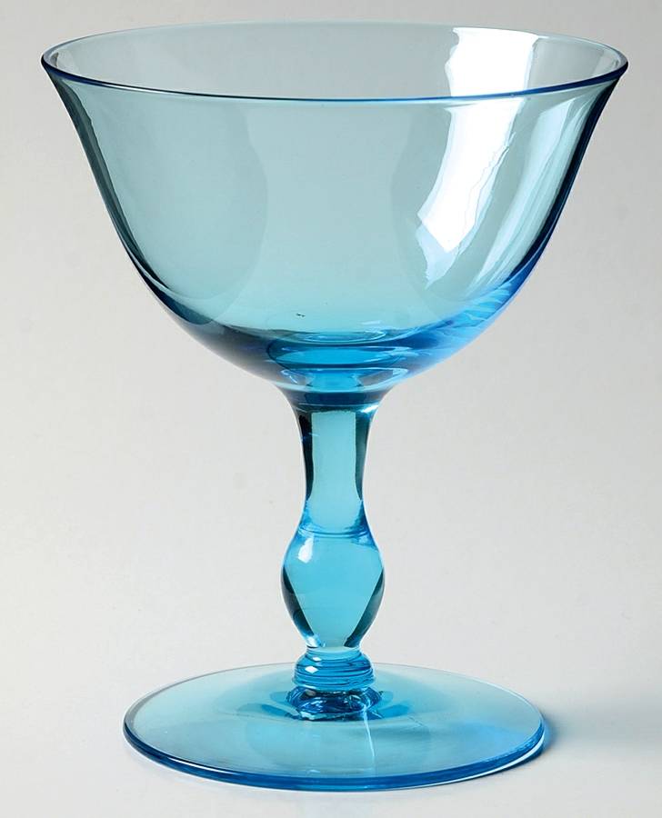 Debutante Peacock Blue Champagne/Tall Sherbet by Tiffany-1