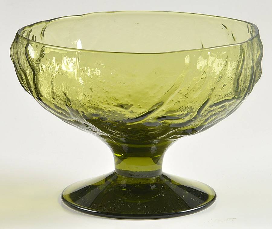 Driftwood Avocado Green 3" Height Open Compote by Seneca-1