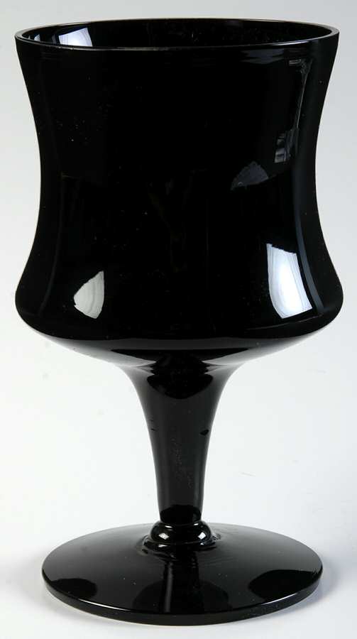 Fashionables Black (Non Optic) Water Goblet by Seneca-1