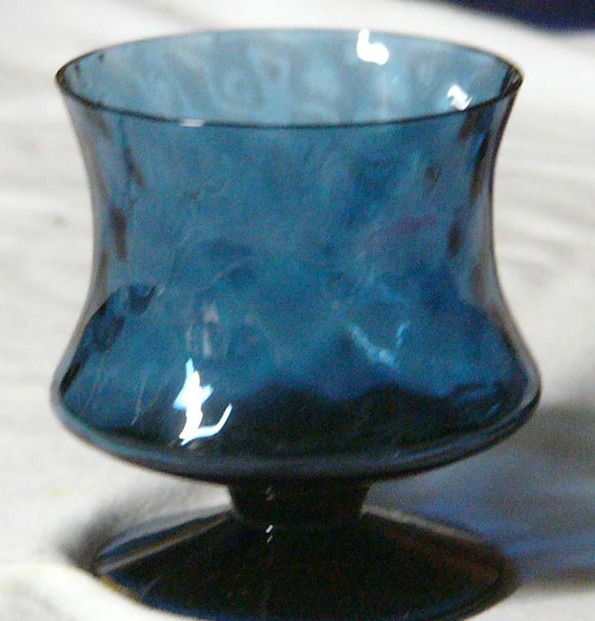 Fashionables-Dark Blue (Optic) Low Water Goblet by Seneca-1