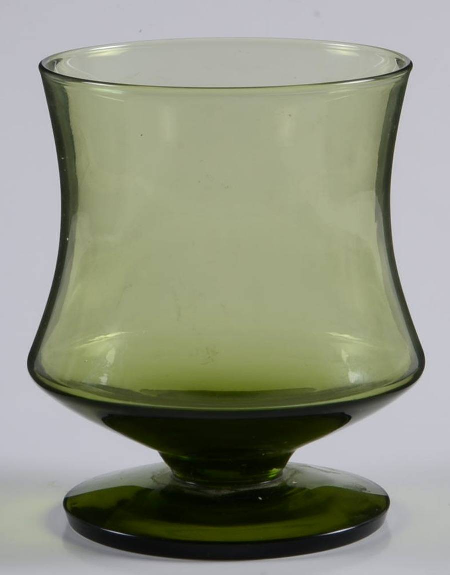Fashionables Moss Green (Non Optic) Low Water Goblet by Seneca-1