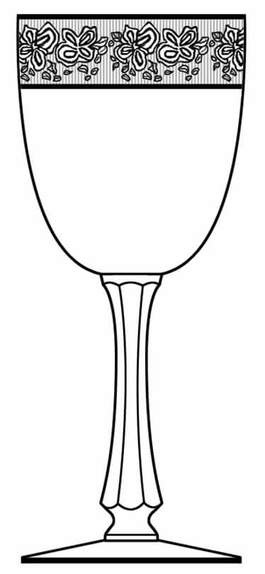 Gold Decoration 453 Water Goblet by Seneca-1