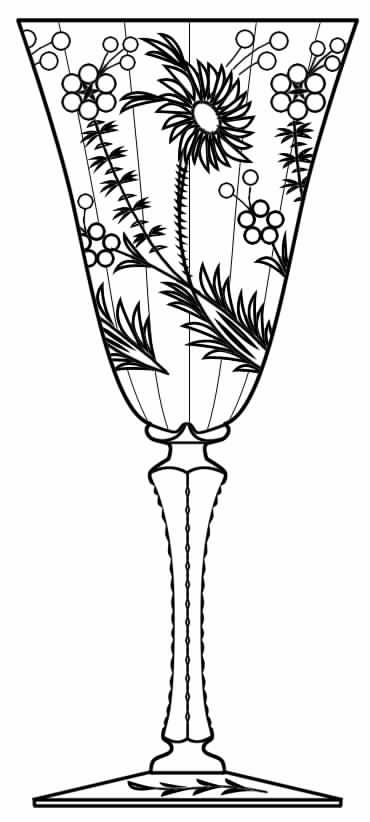 Jonel (Stem 1482, Cut 1033) Water Goblet by Seneca-1