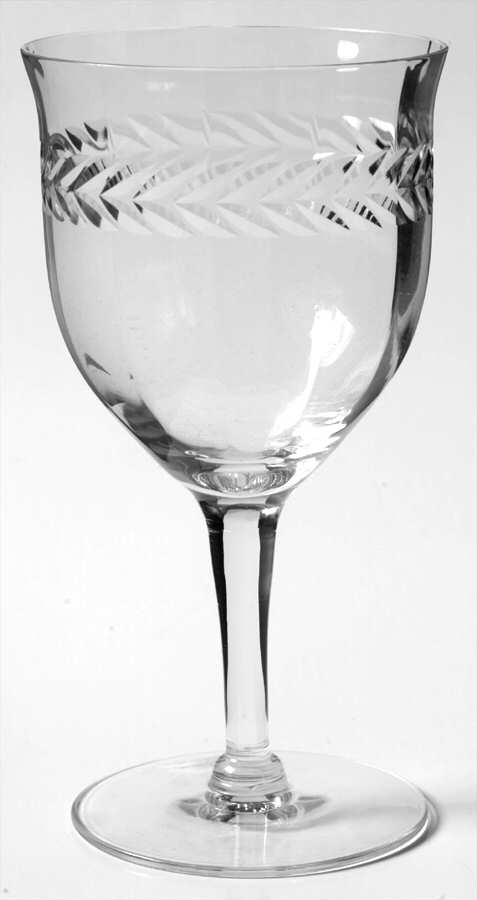 Laurel Wreath-Clear Water Goblet by Seneca-1