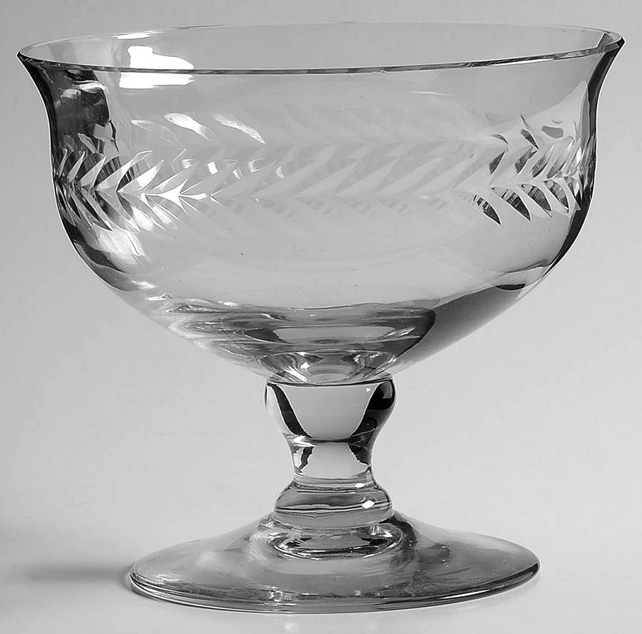 Laurel Wreath-Clear Footed Dessert by Seneca-1