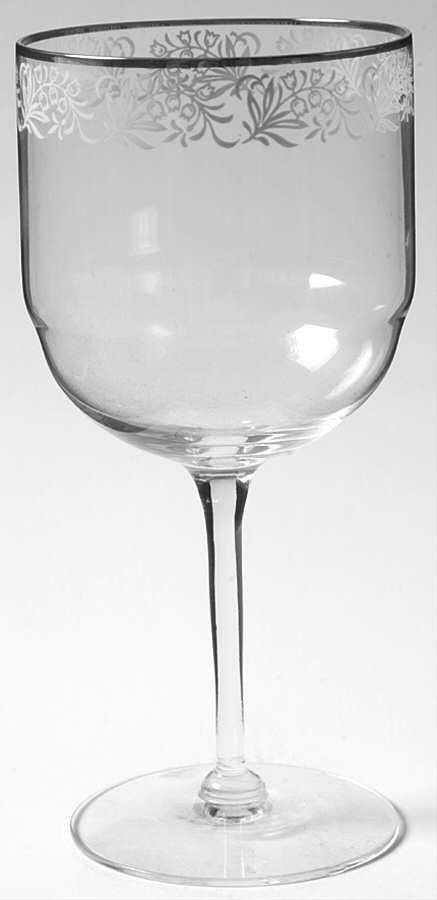 Platinum Lace Water Goblet by Seneca-1