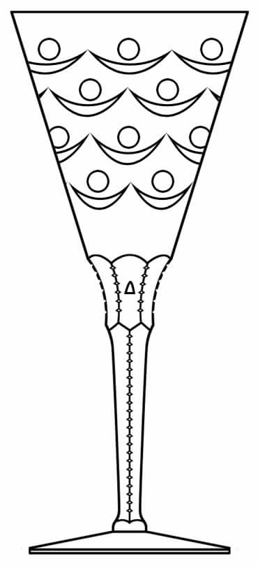 Rhythm (Stem 476, Cut 627) Water Goblet by Seneca-1
