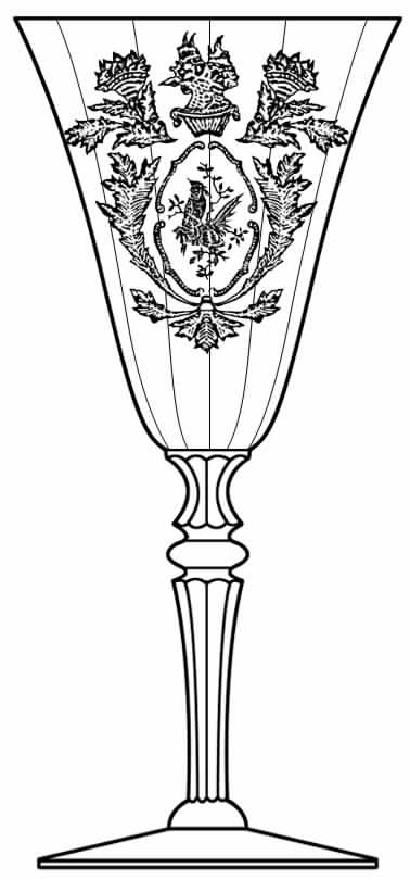 Sang Bleu (Stem 484) Water Goblet by Seneca-1