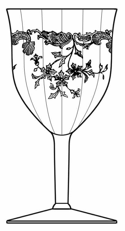 Scroll (Etch 600) Water Goblet by Seneca-1