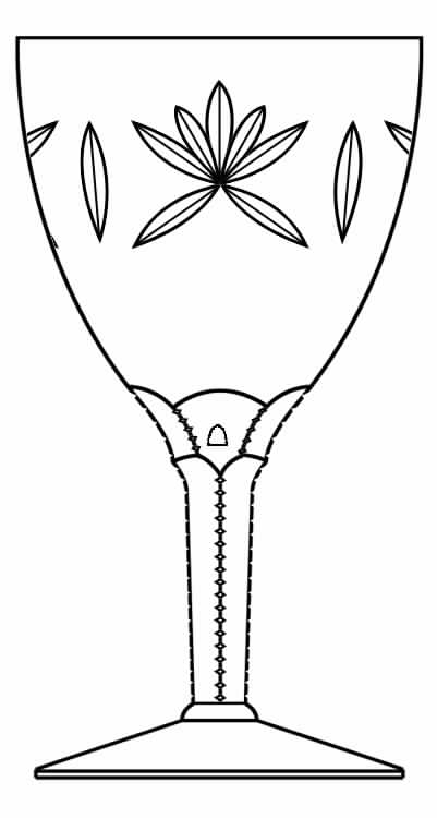 Starflower Water Goblet by Seneca-1