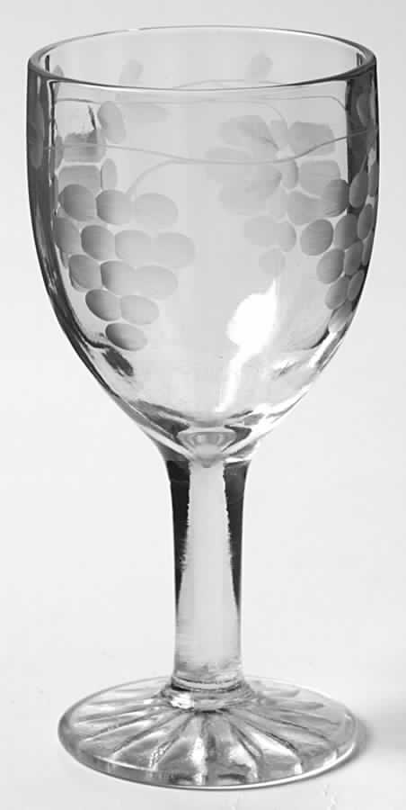 Grape Clear (Cut 6) Wine Glass by Standard Glass-1