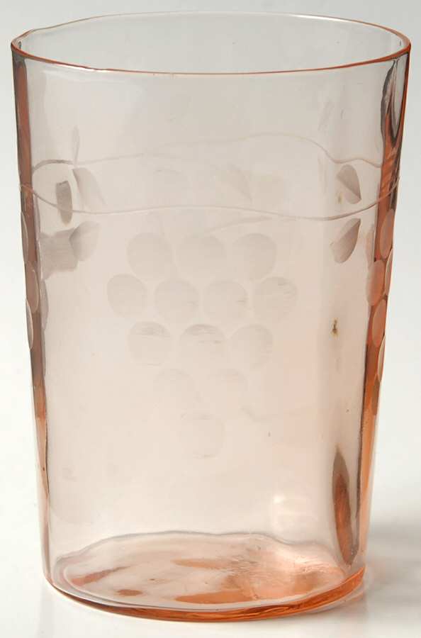 Grape Rose (Cut 6) 8 Oz Flat Tumbler by Standard Glass-1