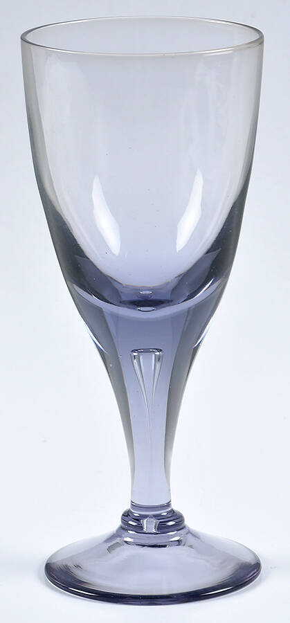 Stockholm Blue Smoke Water Goblet by Skruf-1