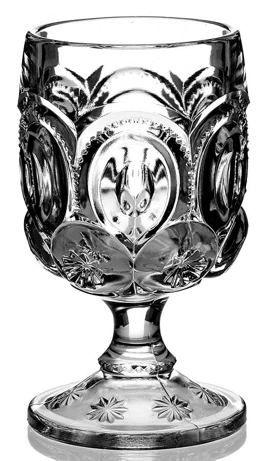 Moon and Star Clear Water Goblet by Smith Glass -1
