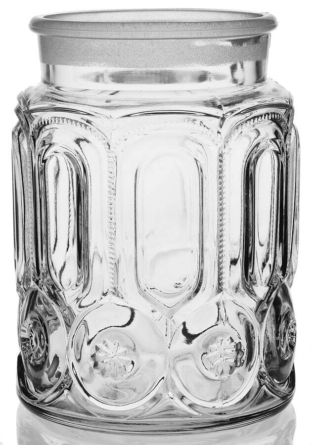 Moon and Star Clear Large Canister No Lid by Smith Glass -1