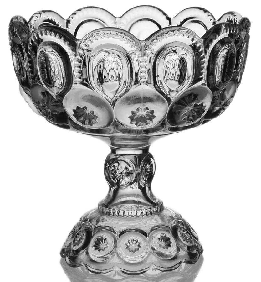 Moon and Star Clear Compote No Lid by Smith Glass -1