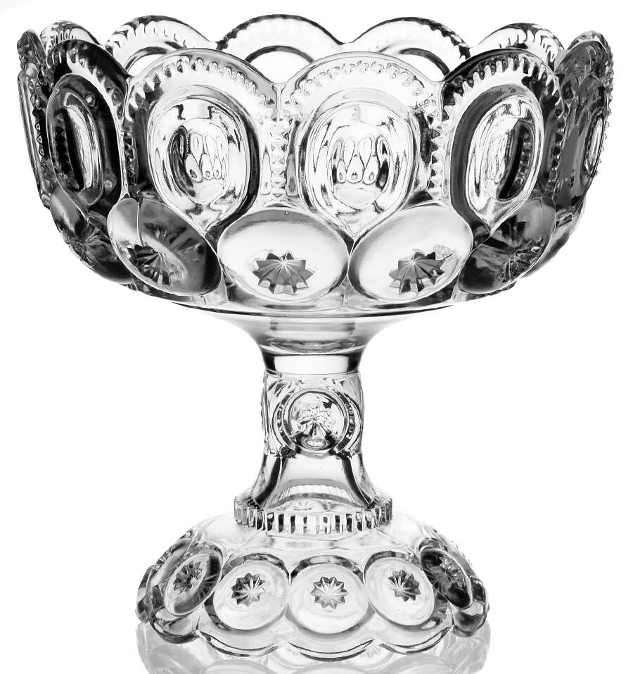 Moon and Star Clear 12" Tall Compote No Lid by Smith Glass -1