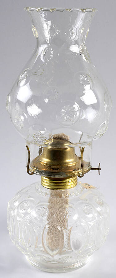 Moon and Star Clear Hurricane Lamp & Globe by Smith Glass -1