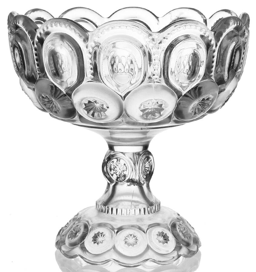 Moon and Star Clear 11" Compote No Lid by Smith Glass -1