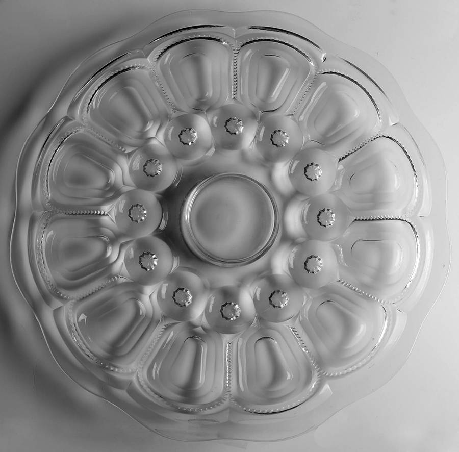 Moon and Star Clear Punch Bowl Underplate by Smith Glass -1