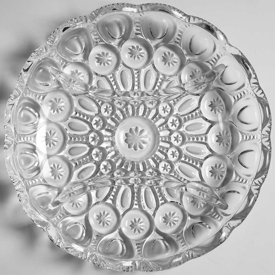 Moon and Star Clear 8" Round 3 Part Relish by Smith Glass -1
