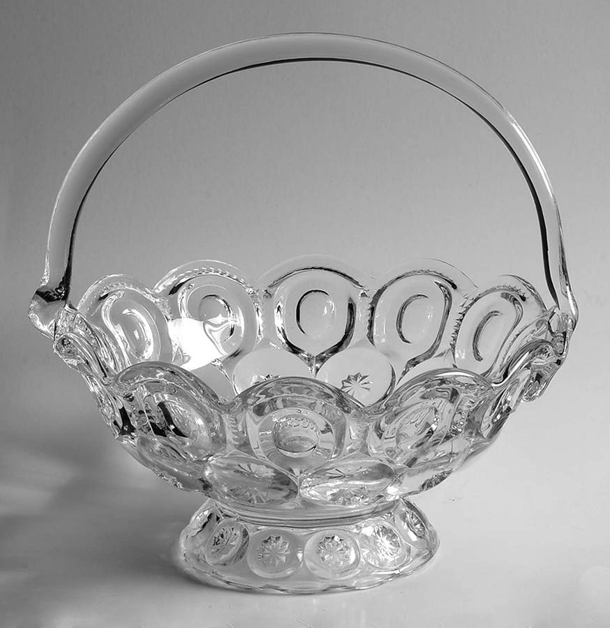 Moon and Star Clear 11" Round Basket by Smith Glass -1