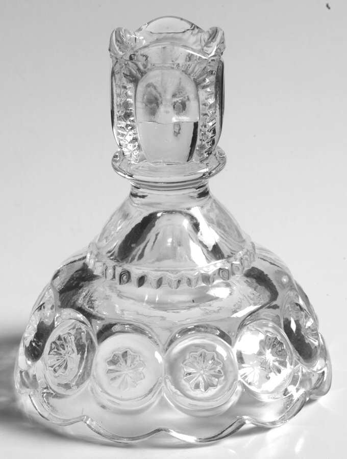 Moon and Star Clear Single Light Candlestick by Smith Glass -1